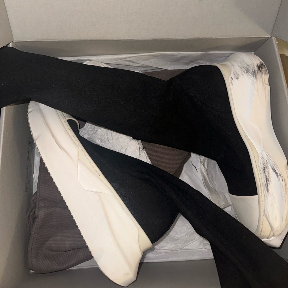 RICK OWENS DRKSHDW
Black Abstract Stocking Boots size 37.5